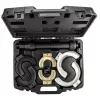 NEO TOOLS Atsperu kompresoru komplekts ar mainamiem zobiem | 3 pari (65-212 mm) | 1500 kg uz pari | CrV terauds | Blow-Molded futrals | TOP-11-797