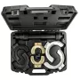 NEO TOOLS Atsperu kompresoru komplekts ar mainamiem zobiem | 3 pari (65-212 mm) | 1500 kg uz pari | CrV terauds | Blow-Molded futrals | TOP-11-797