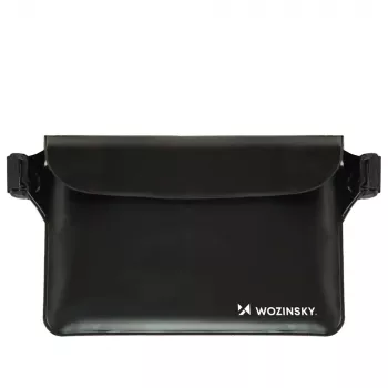 WOZINSKY WWS-01 Ūdensnecaurlaidīga PVC jostas soma melna