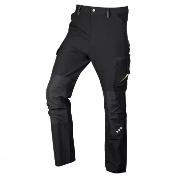 NEO TOOLS Mix&Match 4-virzienu stiepjamas darba bikses, melni-zaļas, izmērs XXXL