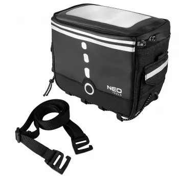 NEO TOOLS Bike Bag 1,5L Melns Ūdensizturīgs Rāmja Somas ar Atstarojošu Logotipu
