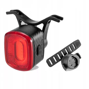 ROCKBROS Q2S aizmugurējais velo lukturis ar viedo bremžu sensoru un USB-C kabeli - Melns