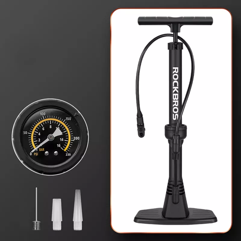 Rockbros 42510001001 velosipēdu grīdas sūknis, melns