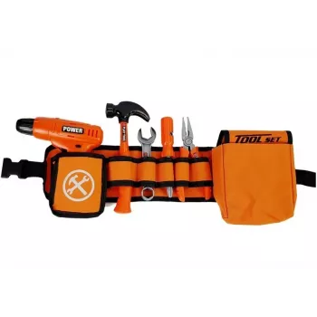 LEAN TOYS Handyman Set Josta Urbis Skrūvgriezis Knaibles Āmurs - 12 daļu rotaļlietu instrumentu komplekts bērniem
