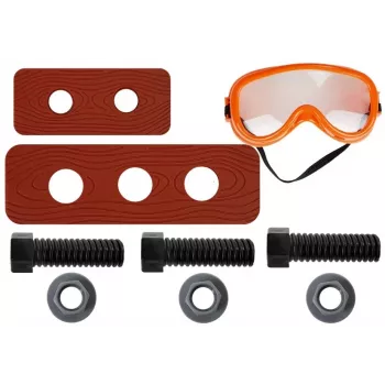 LEAN TOYS Handyman Set Josta Urbis Skrūvgriezis Knaibles Āmurs - 12 daļu rotaļlietu instrumentu komplekts bērniem