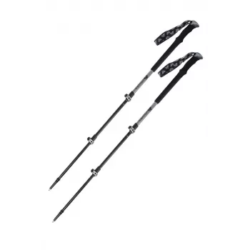 VOLVEN Adventure Poles Pro Grey - 3 sekciju nūjošanas nūjas, 65-135 cm, 7075 alumīnijs, EVA rokturis, volframa karbīda gali
