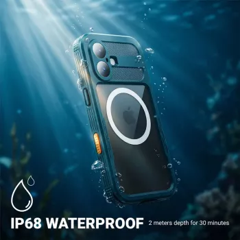 Crong Seal Cover IP68 ūdensnecaurlaidīgs maciņš iPhone 17 Pro (melns)