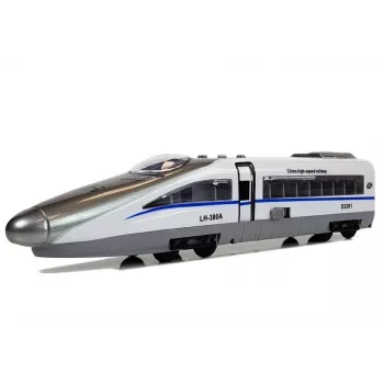 Pendolino atsperu darbināms vilciens balts ar skaņu un gaismu