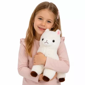 LEAN TOYS mīkstā alpakas lama baltā krāsā 38 cm