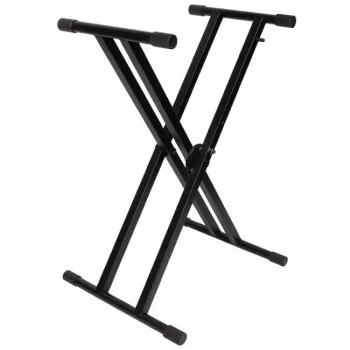 V-TONE DELUXE K1 Double-Braced X klavieru statīvs, melns, 45 kg ietilpība