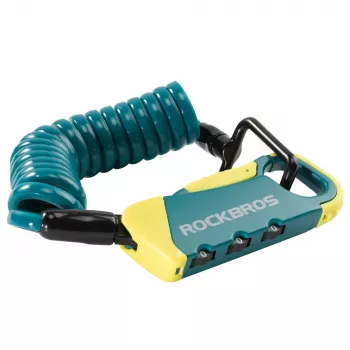Rockbros RBK6N kombinētās troses slēdzene - tirkīza, 1200mm