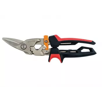 Fiskars PowerGear X Kreisās rokas aviācijas šķēres metāla griešanai, 20 mm griešanas jauda, PTFE pārklājuma asmeņi, FiberComp rokturi