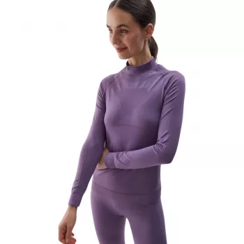Sieviešu bezšuvju termoveļas komplekts 4F F156 Purple M/L