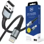 3mk Hyper Cable N-SERIES USB-A uz Lightning 1m 5V/2.4A 12W Melns