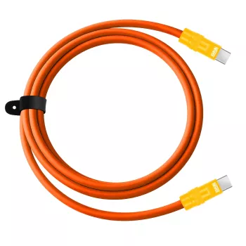 Newell USB-C uz USB-C kabelis 100W, 2m, silikona, oranži dzeltens