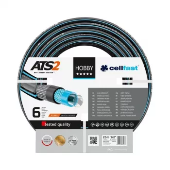 CELLFAST HOBBY ATS2 Dārza šļūtene 25 m 1/2 collas Melna
