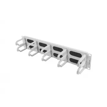Lanberg 19 collu 2U Type B horizontālais kabeļu organizators, pelēks