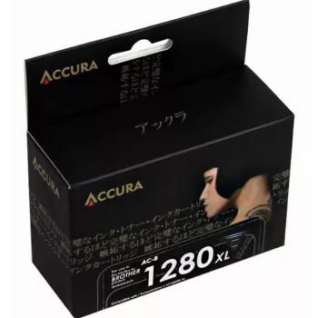 ACCURA AC-B1280BXL augstas ietilpības melnā tintes kasetne Brother LC1280XLBK