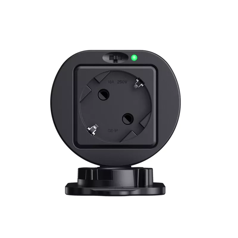 HURTEL V2L Adapter Type 2 uz Schuko 3500W ar jaudas displeju un maciņu - Melns