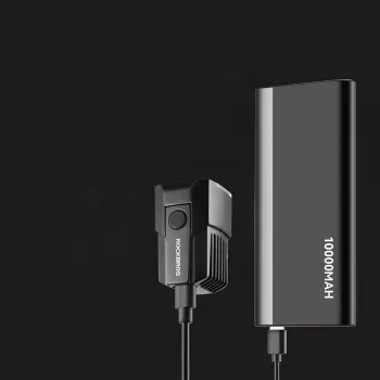 Rockbros RHL1600 priekšējais velo lukturis 1600 lūmenu ar ārējo USB-C barošanu – melns
