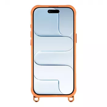 HURTEL Crossbody maciņš iPhone 17 ar regulējamu siksnu un kameras rāmja statīvu, MagSafe saderīgs, oranžs