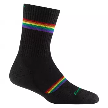 Darn Tough Women's Prism Micro Crew vieglas amortizācijas zeķes - Melnas