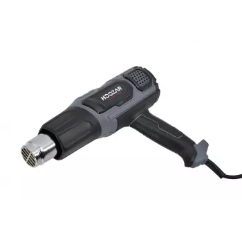 HOOZAR 2000W karstā gaisa pistole ar regulējamu temperatūru, LCD displeju, 4 sprauslām un pārnēsāšanas koferi