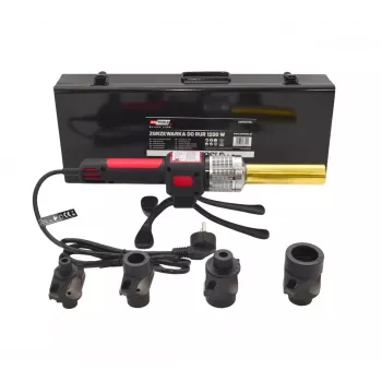 AWTOOLS 1200W Mufu metināšanas aparāts PVC PP PE PB PPR caurulēm, 16-32mm, 4 diežu pāri, regulējams termostats, metāla korpuss