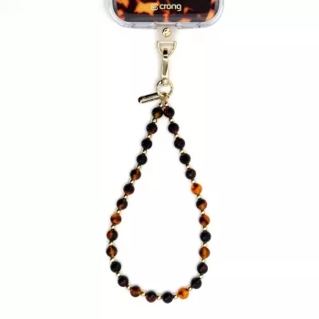 Crong Phone Charm Lanyard - Bruņurupuča raksta pērlīšu siksniņa