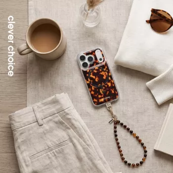 Crong Phone Charm Lanyard - Bruņurupuča raksta pērlīšu siksniņa