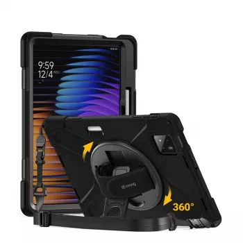 Crong Defender Plus bruņotais maciņš Xiaomi Pad 8 / 8 Pro / Pad 7 / 7 Pro 11,2 collu – Melns