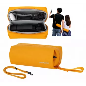 SUNNYLIFE B018-Y Dzeltena EVA aizsargmaciņa un organizators DJI Osmo Pocket 3, Insta360 X3, Insta360 Go 3