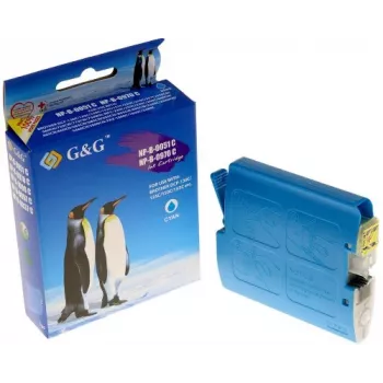 G&G saderīga tintes kasetne Brother LC-970C/LC-1000 ciāna (400 lpp., 11 ml, viedā mikroshēma)