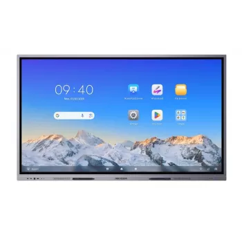 Hikvision DS-D5C86RB/A 86 collu 4K UHD interaktīvais skārienjūtīgais displejs ar Android 11, 8MP kameru, 8 mikrofonu bloku, 2×15W skaļruņiem