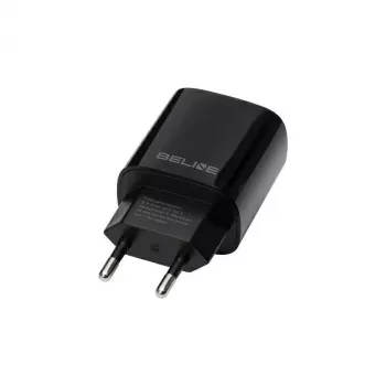 Beline GaN 30W USB-C PD + USB-A QC sienas lādētājs melns (tikai lādētājs)