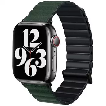 Beline Magnetic Pro Apple Watch siksniņa 38/40/41mm Melna/Zaļa