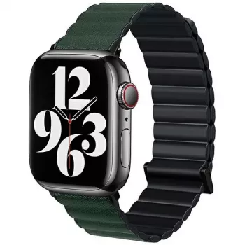 Beline Magnetic Pro Apple Watch siksniņa 42/44/45/49mm Melna/Zaļa