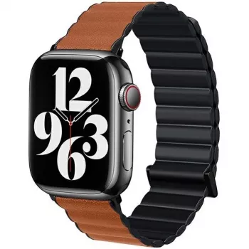 Beline Magnetic Pro Apple Watch siksniņa 42/44/45/49mm Melna/Brūna