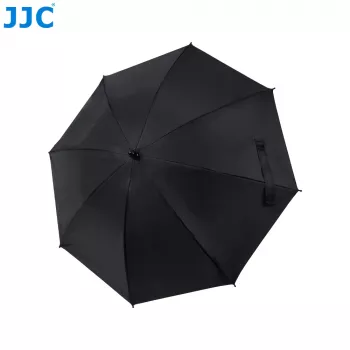 JJC kameras lietussargs ar Super Clamp stiprinājumu, 63 mm atvērums, 1/4 collas un 3/8 collas vītnes, melns