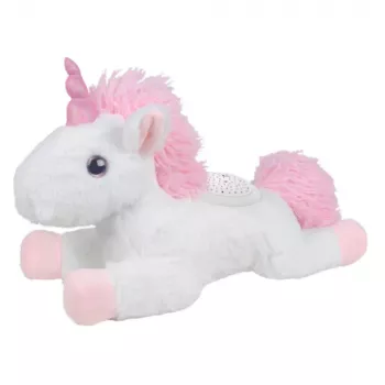 LEAN TOYS Plush Unicorn Sleeping Cuddly Toy ar projektoru un skaņu