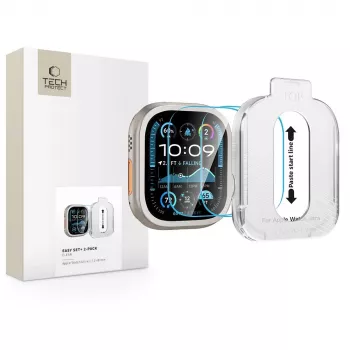 Tech-Protect Easy Set+ Apple Watch Ultra 1/2/3 (49 mm) ekrāna aizsargstikls, 2 gab.