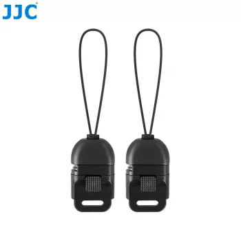 JJC QRK-PSK2 ātrās atvienošanas kameras siksnas klipsis (2 gab.) – melns, der siksnām līdz 60 mm, 1/4 collu skrūve, 10 kg slodze