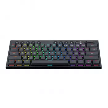 REDRAGON Horus Mini 61 taustiņu tri-mode RGB zema profila mehāniskā spēļu tastatūra - Melna