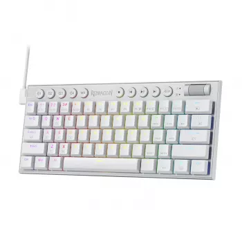Redragon K632 HORUS Mini 60% RGB vadu spēļu tastatūra - balta