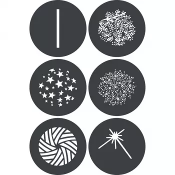 Godox GP GS3 Gobo komplekts projekcijas stiprinājumiem (6 raksti, 66 mm)