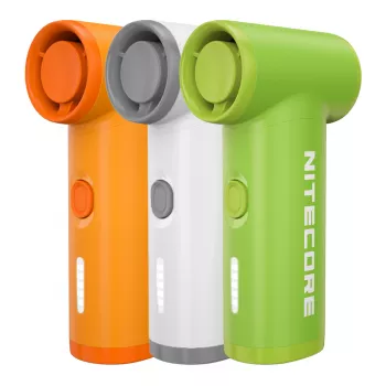 Nitecore NEF Nano portatīvais ventilators balts - USB-C uzlāde, 3 ātrumi, 2500mAh akumulators