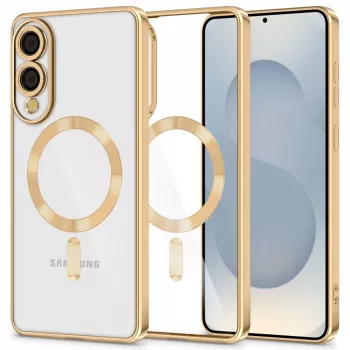 Tech-Protect Magflex MagSafe Samsung Galaxy S25 Edge maciņš Shiny Gold