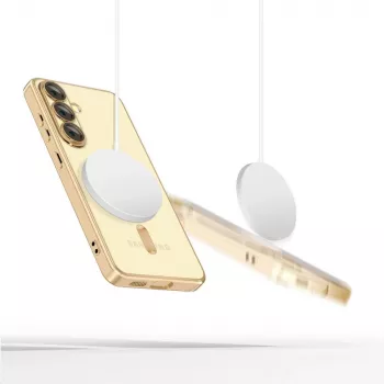 Tech-Protect Magflex MagSafe Samsung Galaxy S25 Edge maciņš Shiny Gold