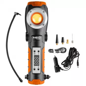 NEO TOOLS 99-130 800 lm uzlādējams darba lukturis ar iebūvētu gaisa kompresoru