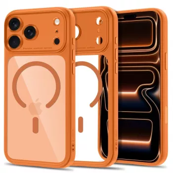 TECH-PROTECT MagPeak MagSafe caurspīdīgais maciņš iPhone 17 Pro / 18 Pro - Cosmic Orange